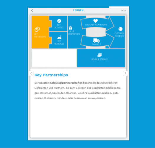 The students will learn about creating a business model canvas