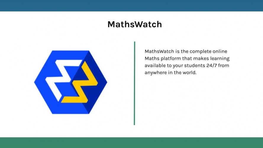 MathsWatch is the complete online Maths platform that makes learning available to your students 24/7 from anywhere in the world.