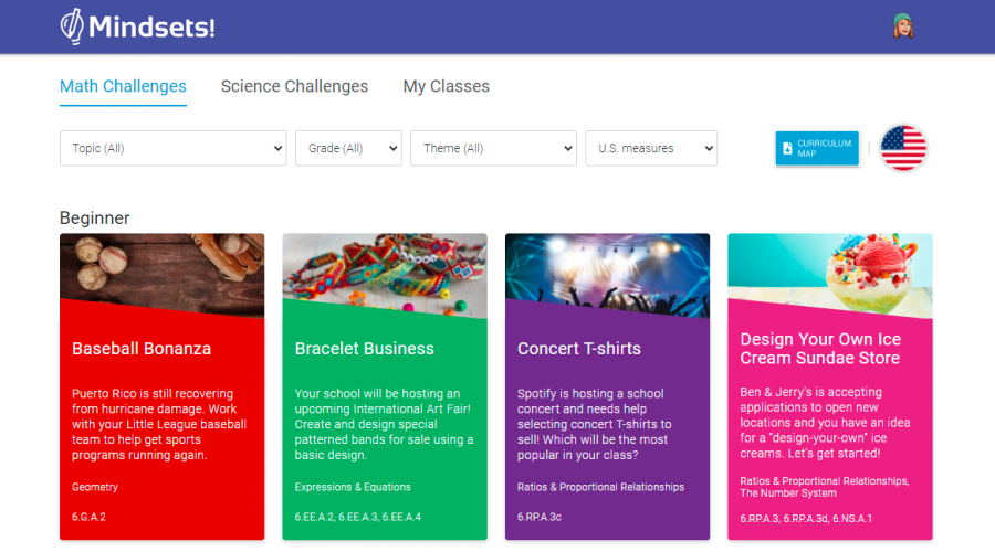 Mindsets! use real-world topics for Science and Math concept teaching.