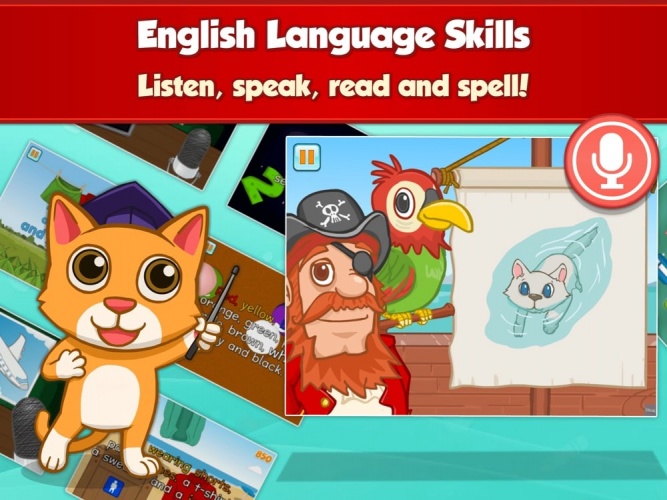 Practices the basics of English vocabulary, cognitive skills and fine motor skills in a fun way.