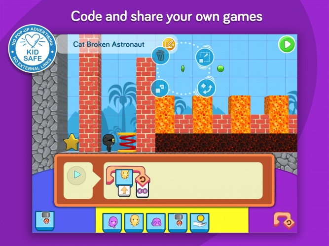 The Design and Code feature allows players to create their own levels.