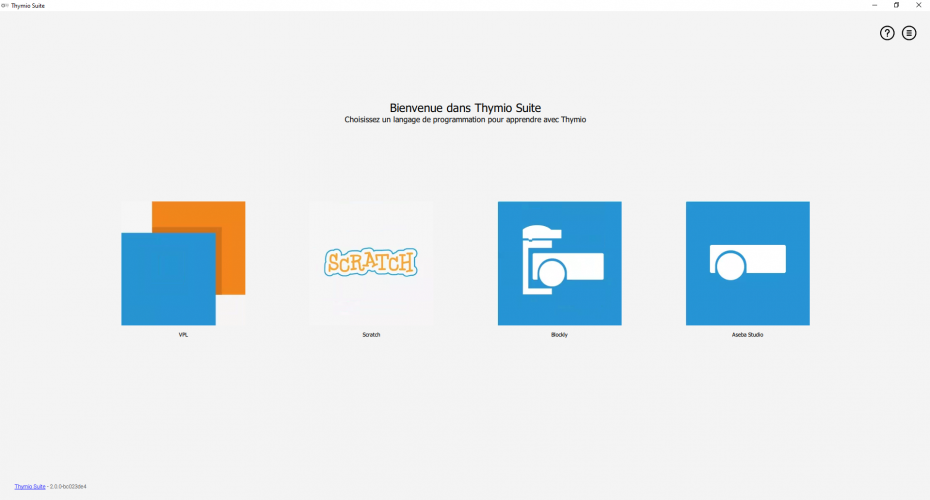 Thymio can be programmed with multiple programming languages