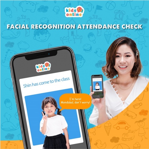 The attendance check uses facial recognition.